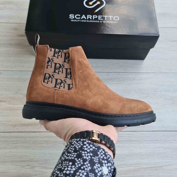 Men\'s Suede Leather Chelsea Boots | Pull-on | Handmade main image 5
